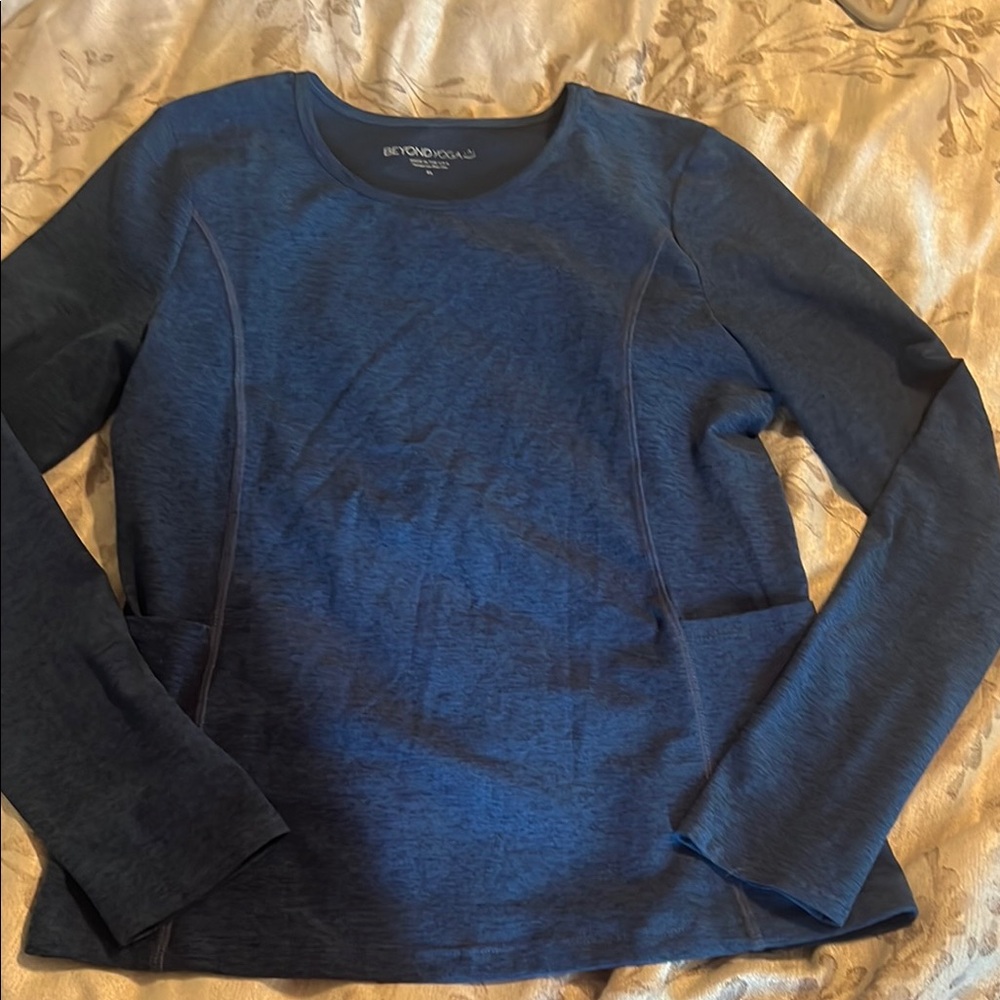Beyond Yoga Navy Long Sleeve Top